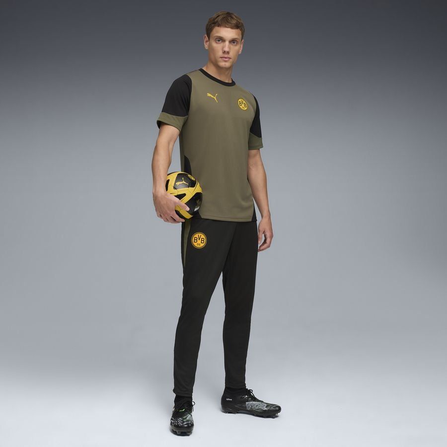 Dortmund Training T-Shirt - Loden Green/PUMA Black - Men's-SoccerKits Hub | Buy Soccer Jerseys Online